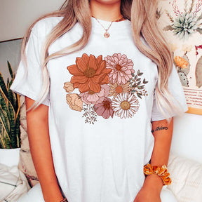 Boho Floral Bouquet Wildflowers T-Shirt