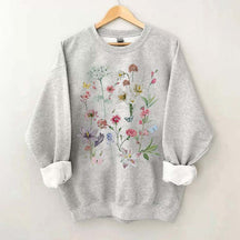 Vintage White Botanical Sweatshirt