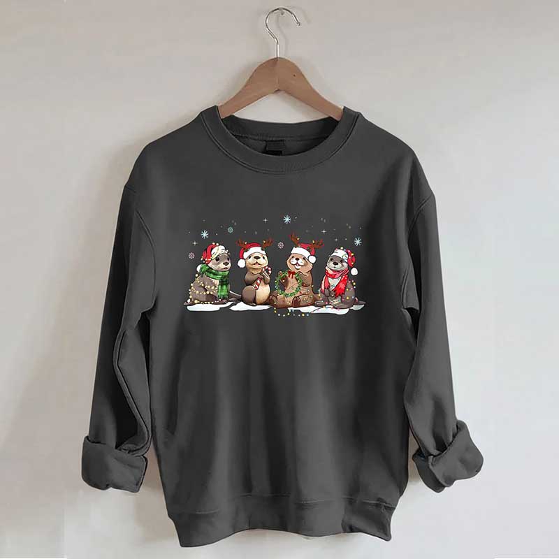 Christmas Otters Sweatshirt