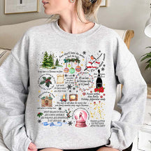 Christmas Song Lyrics Collage Sweatshirt