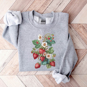 Floral Strawberry Gardener Sweatshirt