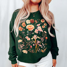 Autumn Wildflower Fall Botanical Sweatshirt