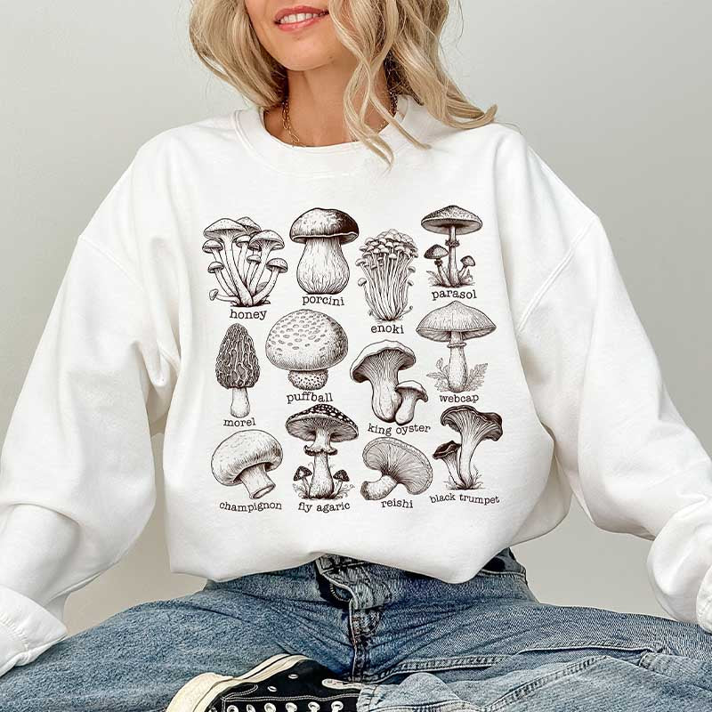 Vintage Mushroom Nature Lover Sweatshirt