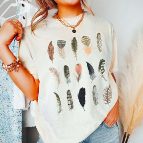 Painted Feathers Bird Nature T-Shirt