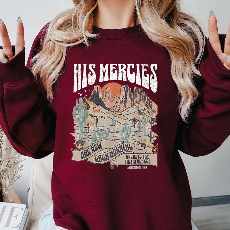 Boho Religious Mountain Sweatshirt