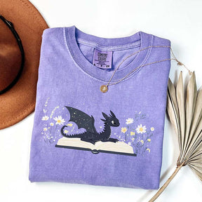 Dragon Book Fantasy Bookworm T-Shirt