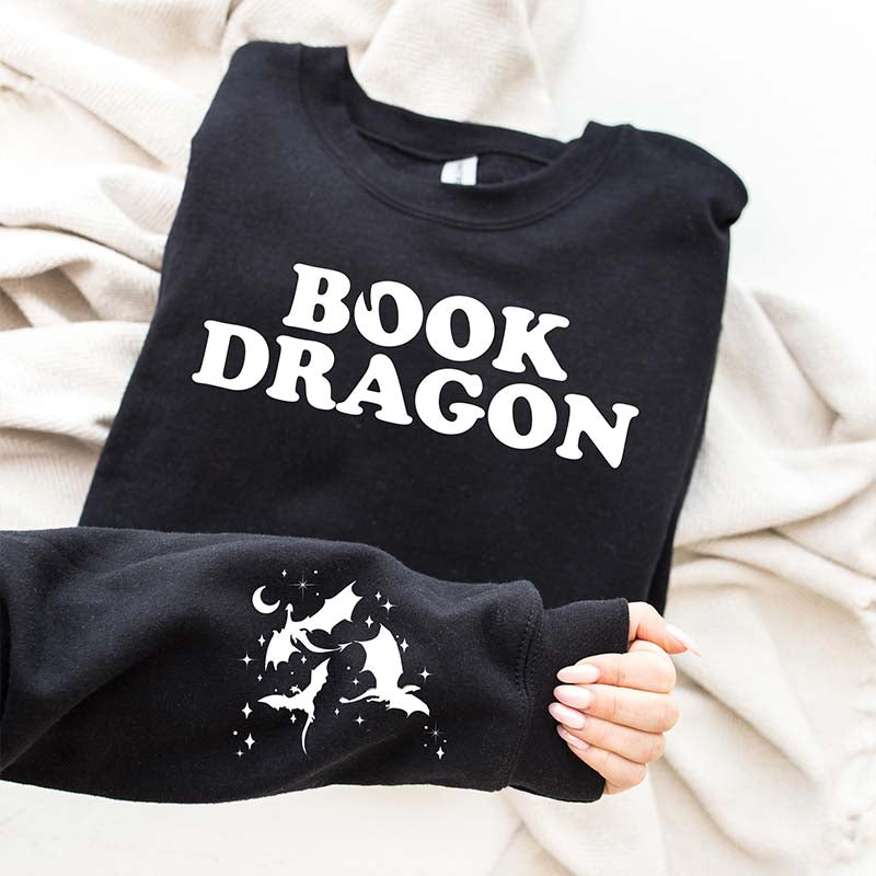 Book Dragon Fantasy Reader Sweatshirt