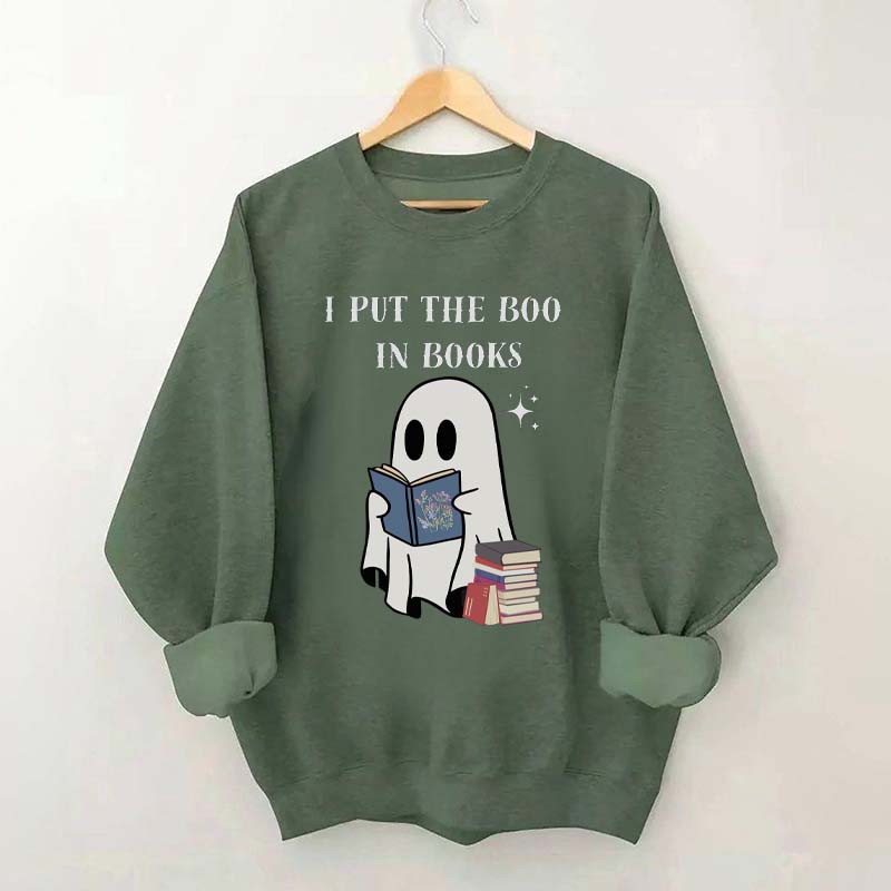 I Put The Boo In Books Sweatshirt