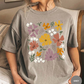 Retro Flower Hippie Floral T-Shirt