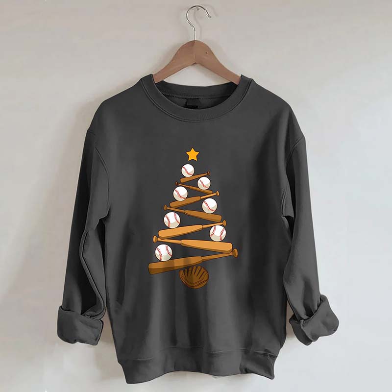 Baseball Christmas Tree Sweatshirt