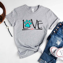 Dog Paw Love Mama T-Shirt