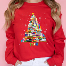 Book Tree Christmas Bookworm Sweatshirt