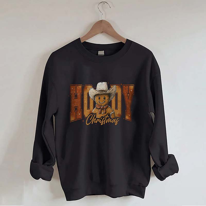 Howdy Christmas Gingerbread Man Sweatshirt