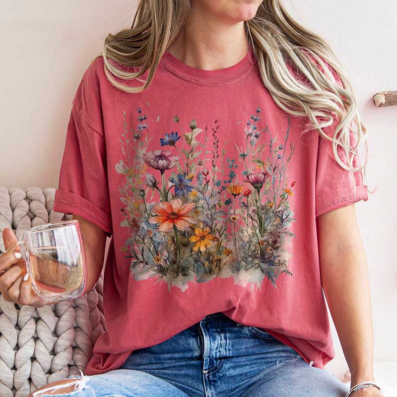 Wildflower Boho Cottagecore Vintage T-Shirt