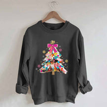 Colorful Glitter Christmas Tree Sweatshirt