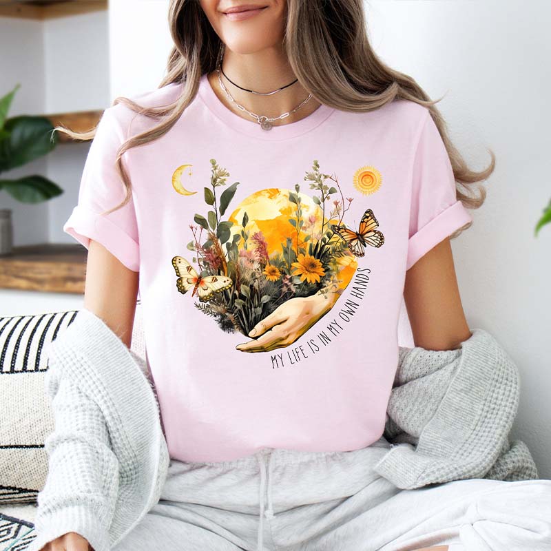 Butterfly Moon Sun  Motivational T-Shirt