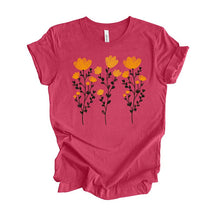 Yellow Flowers and Stems Cute T-Shirt