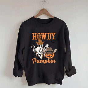 Retro Halloween Howdy Pumpkin Sweatshirt