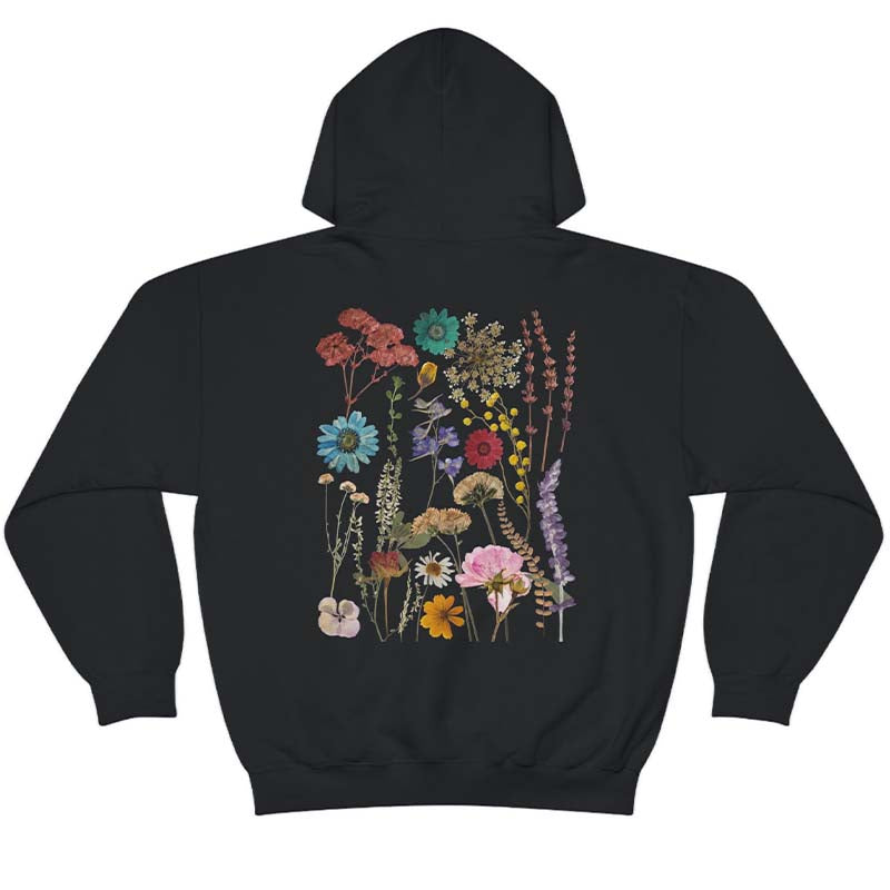 Vintage Pressed Girls Floral Hoodie