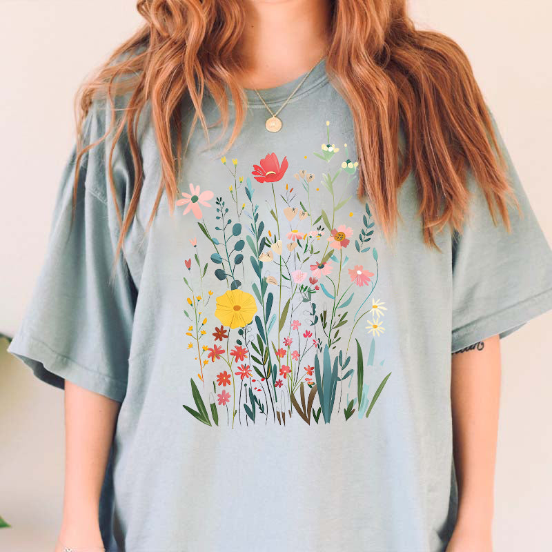 Colorful Wildflower Bouquet T-Shirt