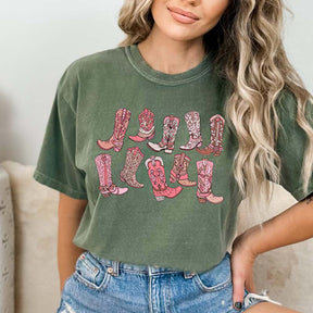 Cowgirl Pink Boots Country Concert T-Shirt