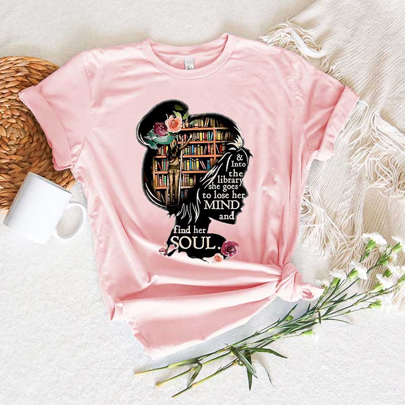 Into The Library Mind Soul Teacher Librarian Gift T-Shirt