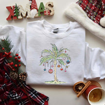 Christmas Palm Tree Tropical Xmas Sweatshirt