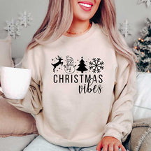 Womens Christmas Vibes Sweatshirt