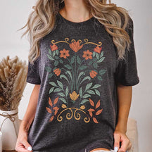 Boho Floral  Art Nouveau Nature T-Shirt