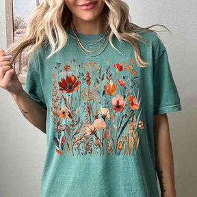 Autumn Wildflowers Botanical Gardener T-Shirt