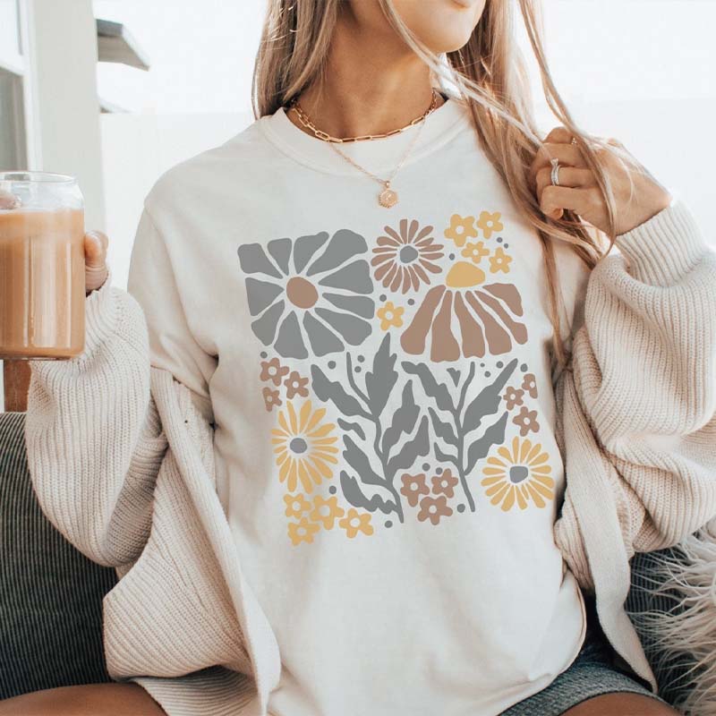 Boho Flower Neutral Lover Plant T-Shirt