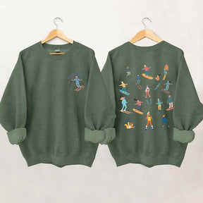 Retro Cute Ski Girl Sweatshirt