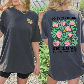 Boho Vintage Floral Do Everything In Love T-Shirt