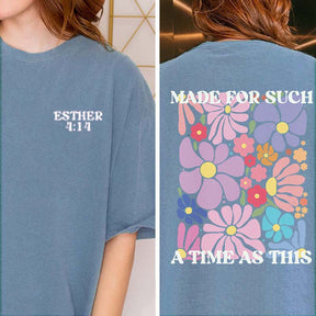 Boho Trendy Retro Floral Esther 4:14 T-Shirt