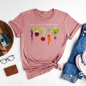 Lets Roots For Each Other Vegetable T-shirt