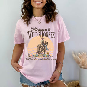 Wildflowers Wild Horses Western T-Shirt