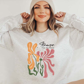 Boho Flower Botanical Minimalist Sweatshirt