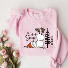 Let it Snow Christmas Snowman Sweatshirt