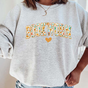 Bookworm Floral Book Lover Sweatshirt