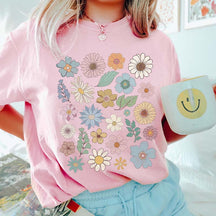 Groovy Floral Vintage 70's Wildflowers T-Shirt