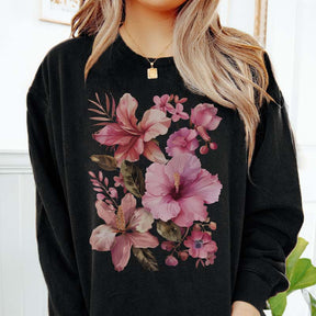 Retro Summer Flowers Lightweight Sweatshirt