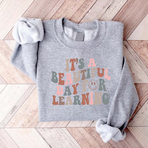 Teacher Smile Face Retro Sweatshirt