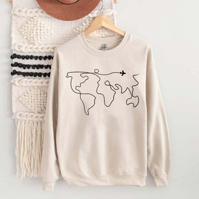 World Map Travel Adventure Sweatshirt