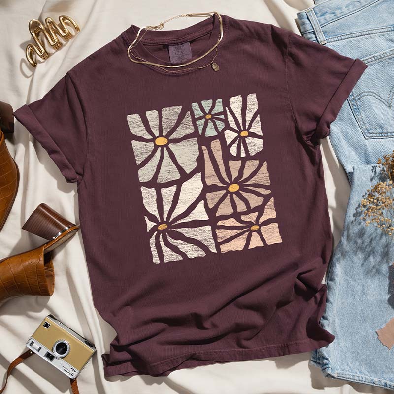 Boho Wildflowers Preppy Aesthetic T-Shirt