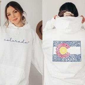 Colorado Flag Mountian Hoodie