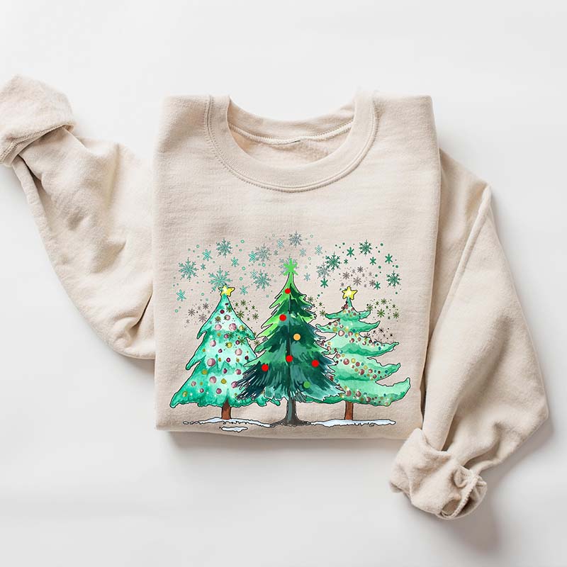 Christmas Tree Snow Winter Sweatshirt