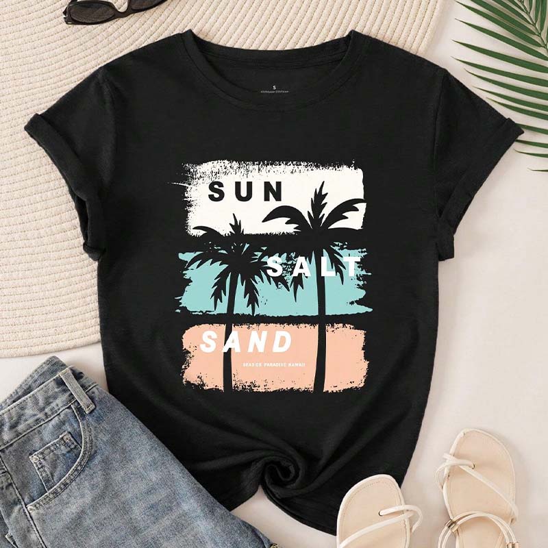 Coconut Tree Letter Sun T-Shirt