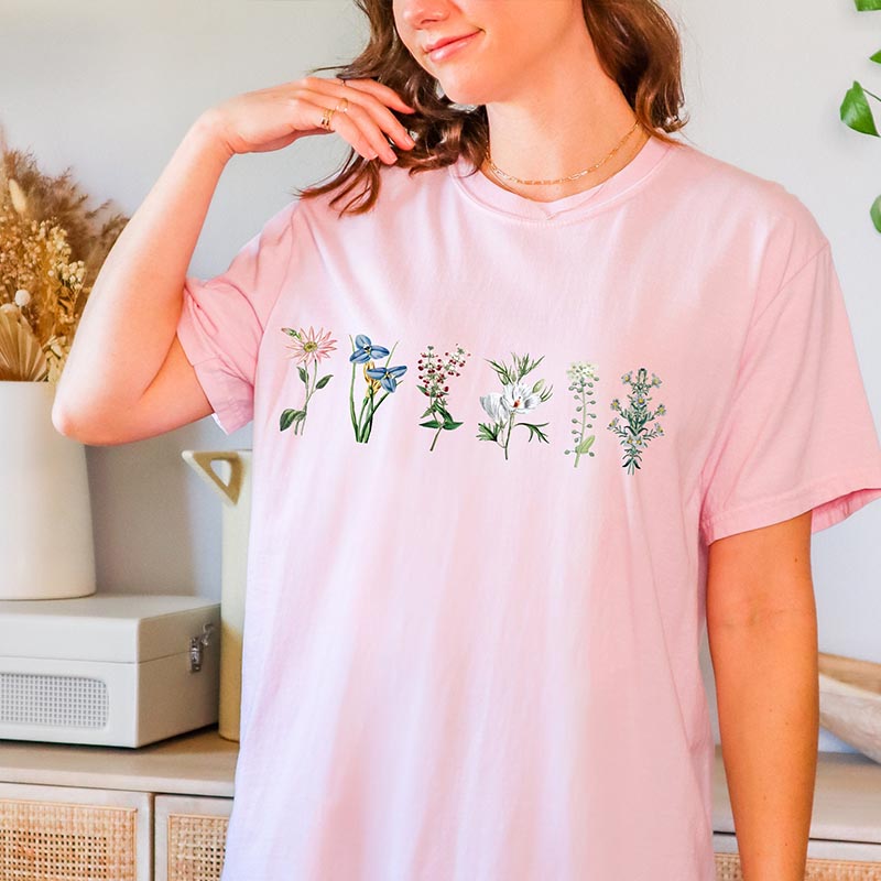 Spring Comfort Colors Wildflowers T-Shirt