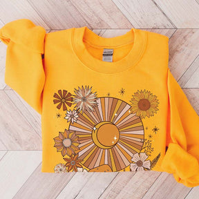 Bohemian Retro Sun Moon Stars Sweatshirt