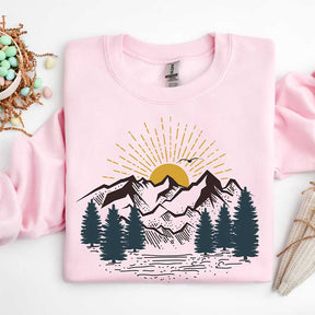 Mountains Camping Girls Nature Lovers Sweatshirt